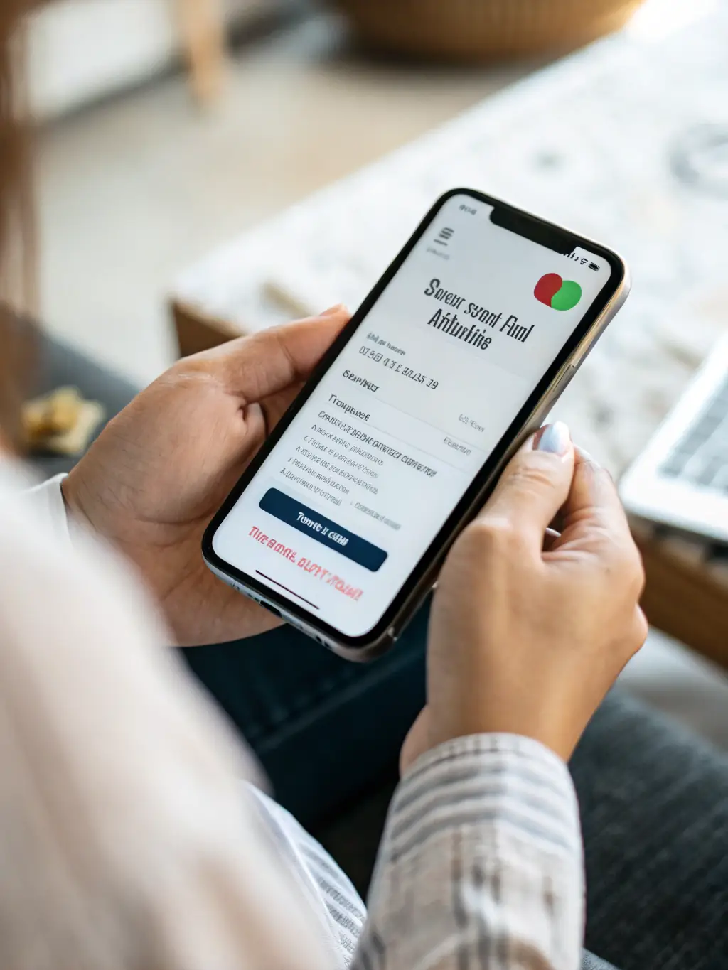 A close-up shot of a smartphone displaying a successful crypto transaction confirmation screen, emphasizing the speed and efficiency of FixedFloat.